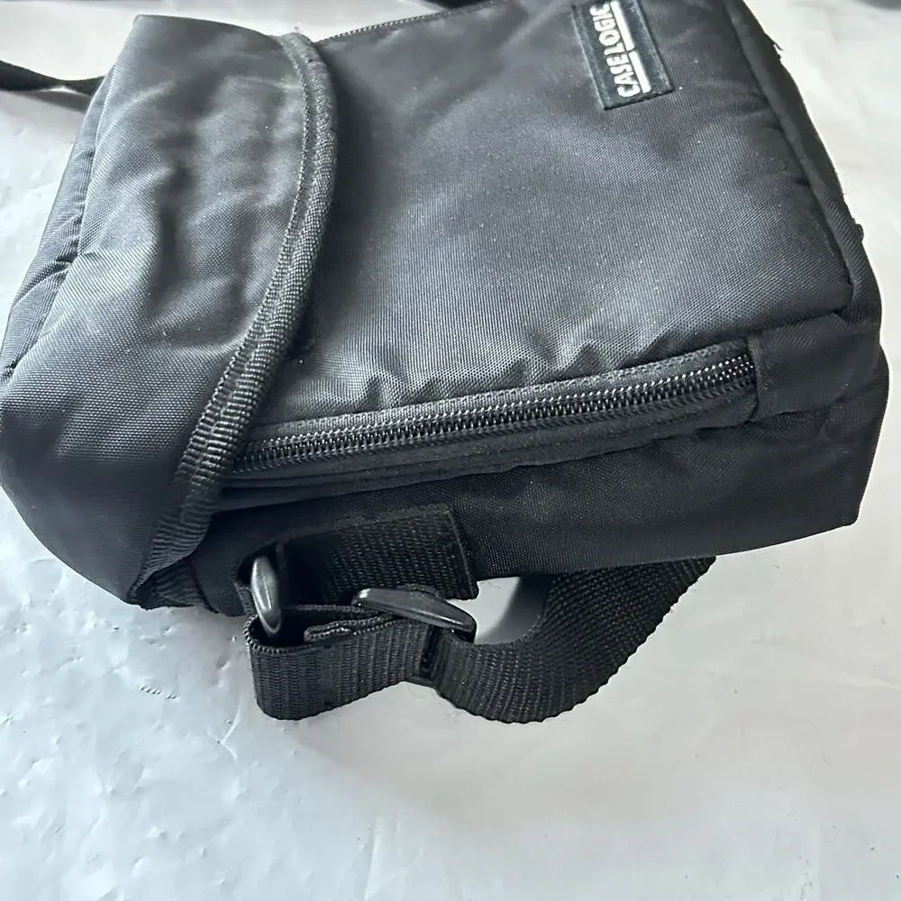 Case Logic Walkman CD Player Case Bag Vtg Retro Zippered Black Camera PDA Strap